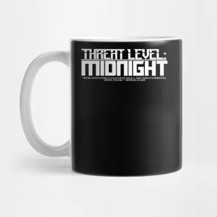 Threat Level MIDNIGHT (white lettering) Mug